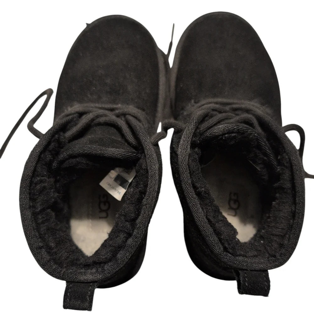 UGG Neumel II Kids Black Lace-Up Boots